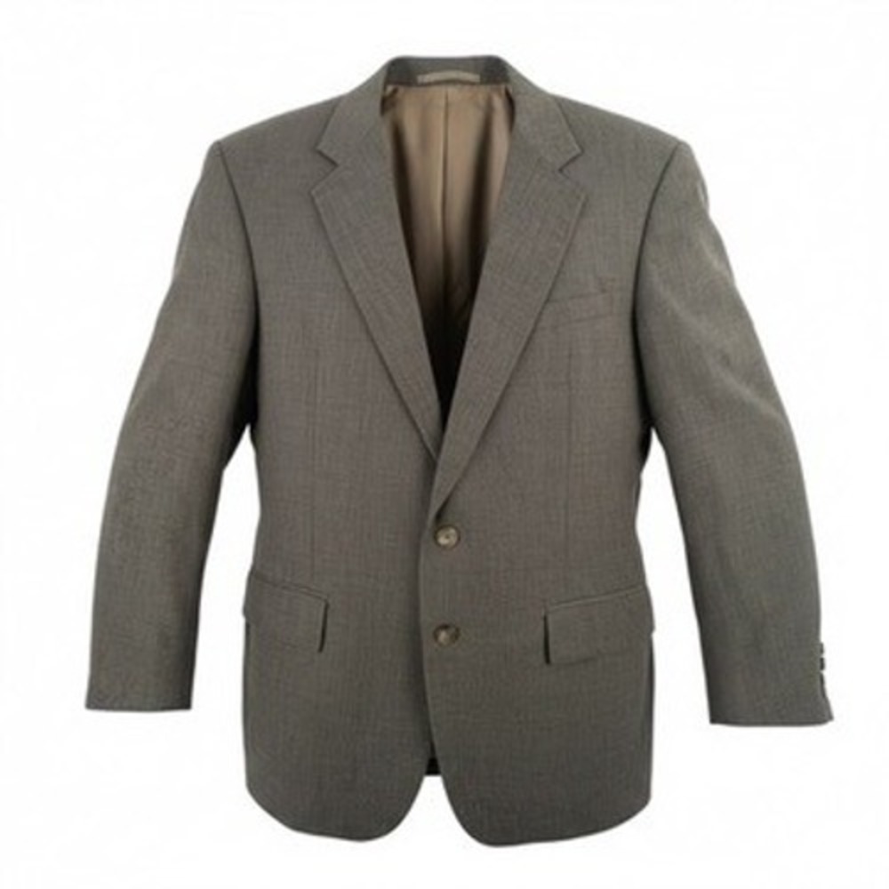 Stanley Blacker Mens 42R Blazer Brown Two Button Wool Blend Professional